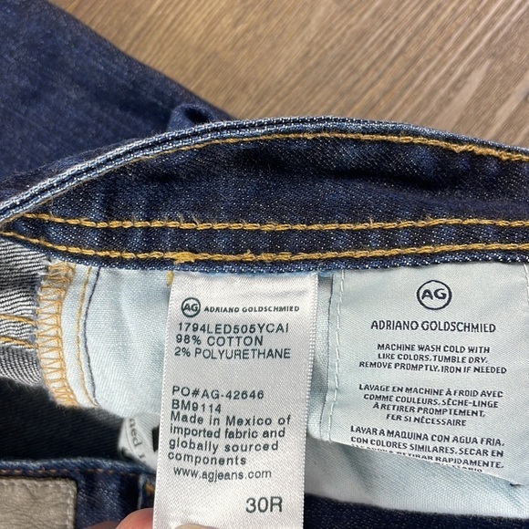 AG Adriano Goldschmied Mens Everett Slim Straight Blue Jeans, size 30 - Picture 7 of 16